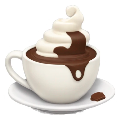 Hot chocolate with cream cup sticker