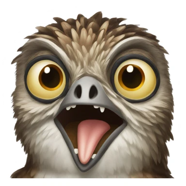 potoo bird with open mouth sticker