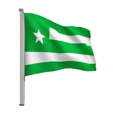 green syrian flag. 3 stars sticker