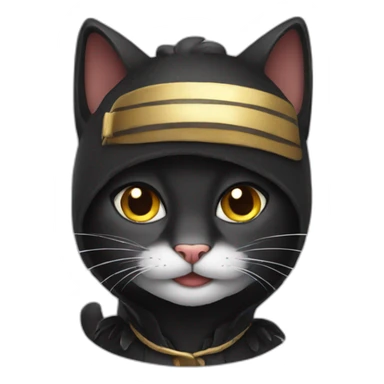 Black cat in costume sticker