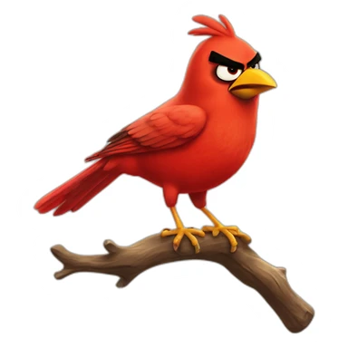 Red bird Angry birds sticker