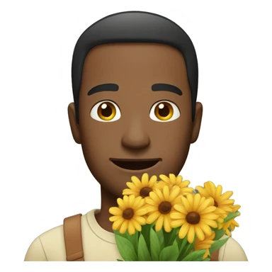 man bring flowers sticker