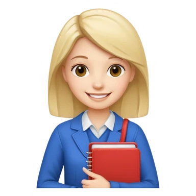 young woman with planner sticker
