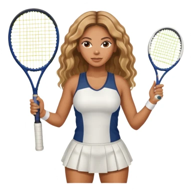 Beyonce as a tennis player sticker