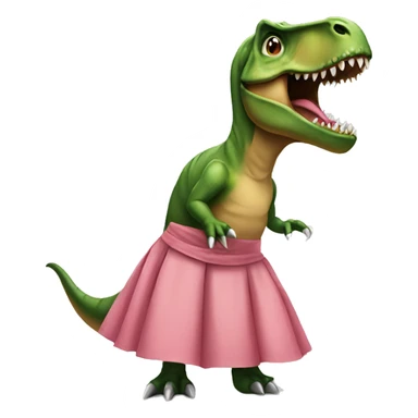 T-Rex wearing a skirt  sticker