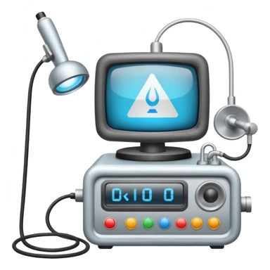 mesa de cirurgia com tv do lado sticker