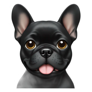 black frenchie sticker