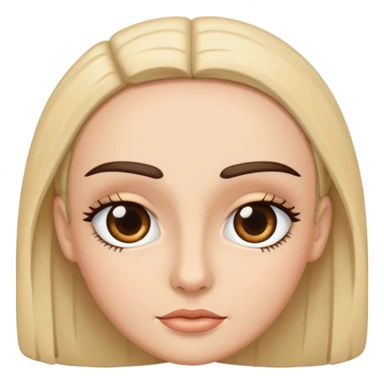 Make this emoji eyebrows look regular 🫩 sticker