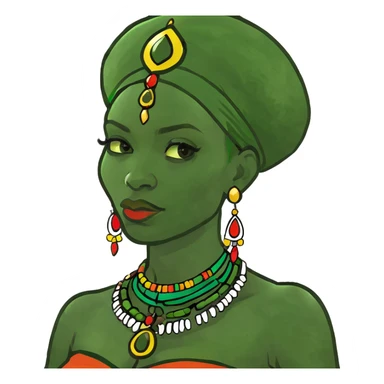 African woman side eye sticker