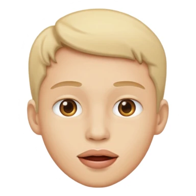 Tête de profil, et qui fait chute en montrant sa bouche sticker