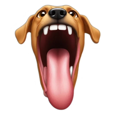 Crazy dog tongue sticker