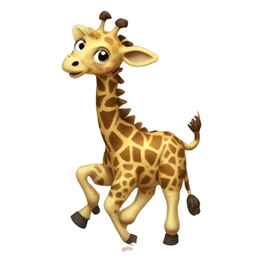 Giraffe riding a pinecone sticker