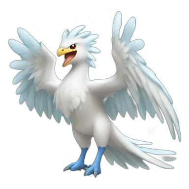 crazy funny Articuno pokemon ice baby's sticker