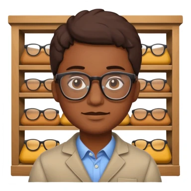 grown  2D line-drawn character + small shop sticker