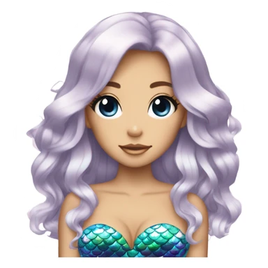 mermaid hime gyaru girl with fish scales sticker