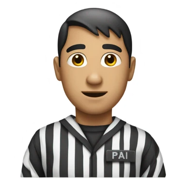 prisoner in prison uniform sticker