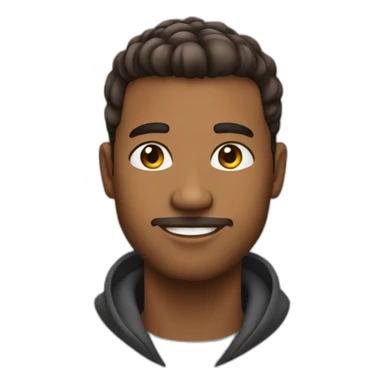 Brown guy with taper fade sticker