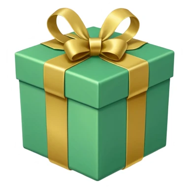 make present box in light green color  sticker