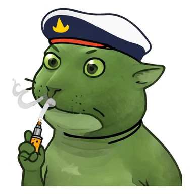 Ginger cat smokes vape  sticker