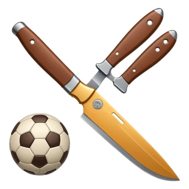 Soccer football cutting knife sticker