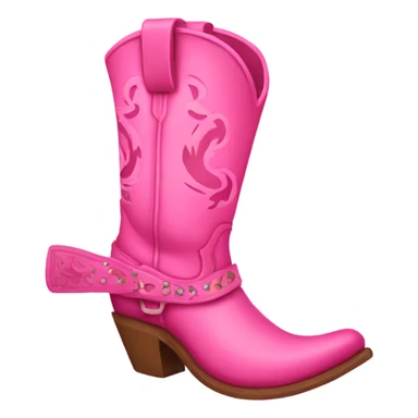Pink cowboy boot sticker
