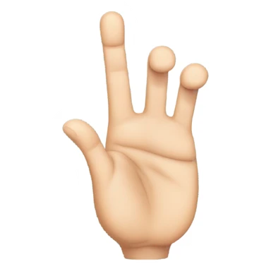 A Hand with 3 and 1/2 fingers and the thumb  sticker