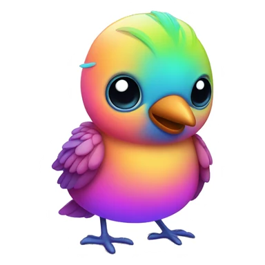 Cute neon baby bird  sticker