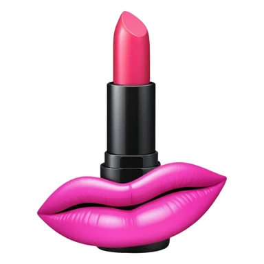 pink lipstick sticker