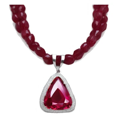 big ruby on a necklace tear closeup chain laid big emoji necklace moving silver chain  sticker