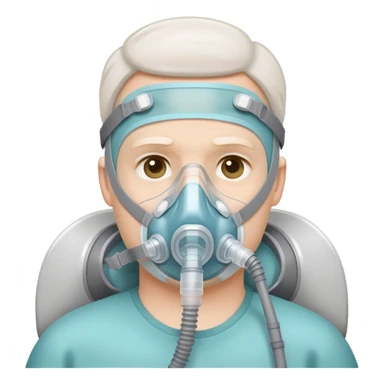 cpap face mask on guy sticker