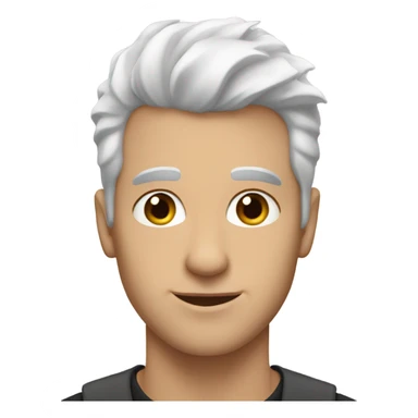 caucasian man 23 years old with dye white hair sticker