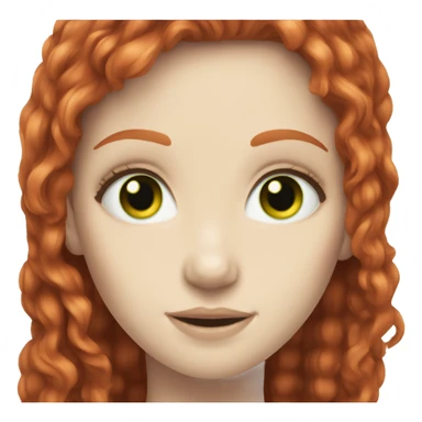Red hair pale skin green eyes girl sticker