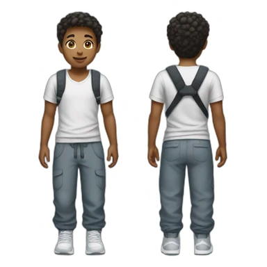 A boy with nike shoes and baggy pants sticker