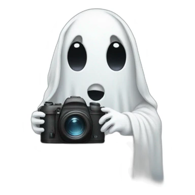 Ghost holding a camera sticker