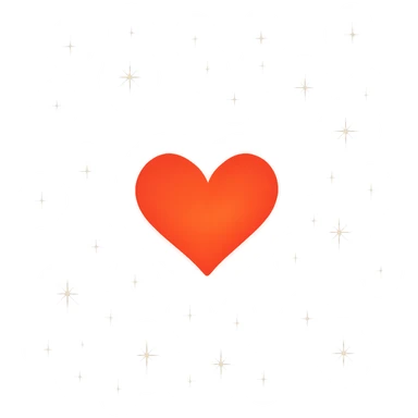 Keep only the heart glowing in the dark, surrounded by stars, midnight theme, no background. sticker