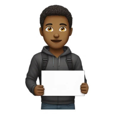 Protester holding a sign written “KAT” sticker