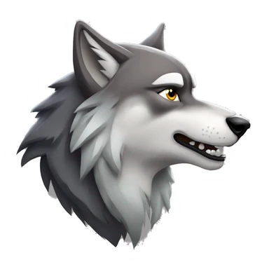 Howling muscular wolf  sticker