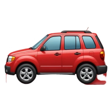 A **simple emoji-style icon** of a **red multipocket folder**, clean and minimal, with **layered inner tabs**, subtle shading, and a **small red Mazda Tribute car symbol** on the front.
 sticker