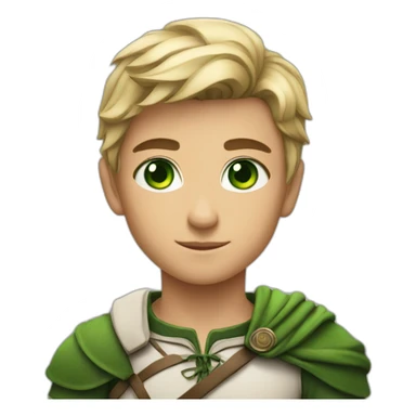 Young archer with green eyes without rain sticker
