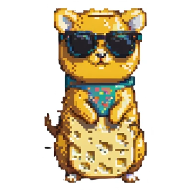 cheese wearing sunglasses sticker