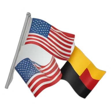 Usa and Belgium flag sticker