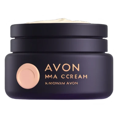 face cream jar with AVON logo sticker