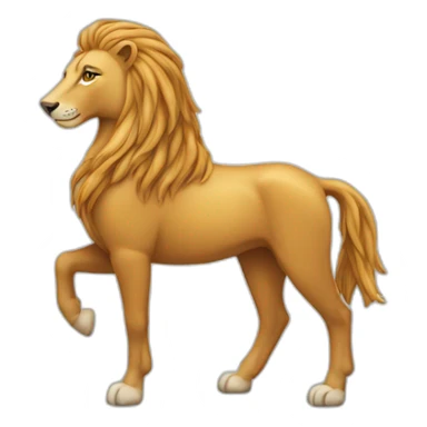Cheval sur lion sticker