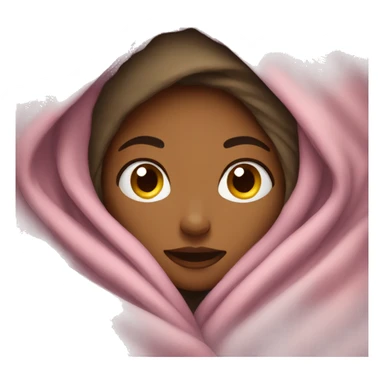 girl wrapped in blanket  sticker