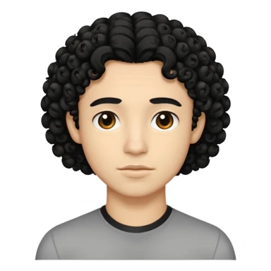 Silence curly hair jawline emoji sticker