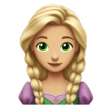 Rapunzel with green eyes sticker