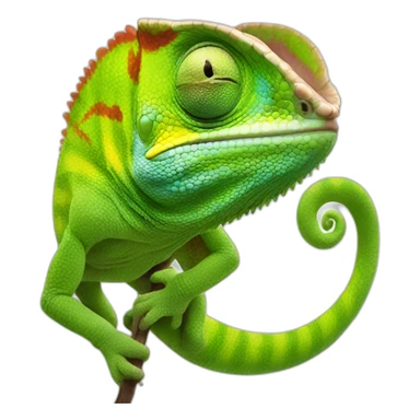 chameleon-funny-face sticker