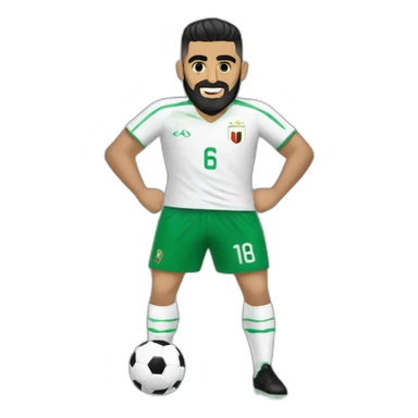 Riyad Mahrez avec le maillot de l’Algérie  sticker