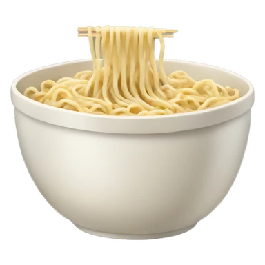Noodles steaming in a bowl  sticker