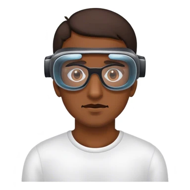 The poor man with the virtual glasses sticker